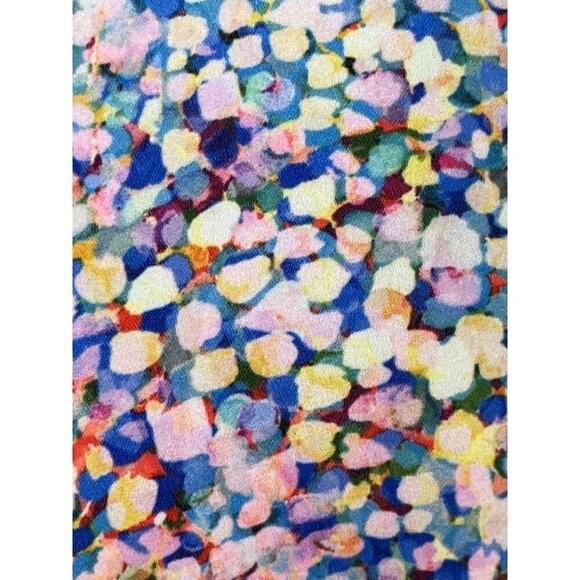 Adrienne Vittadini Top Women L Pink Tank Summer Office Feminine Retro 80s Artsy - Picture 4 of 10